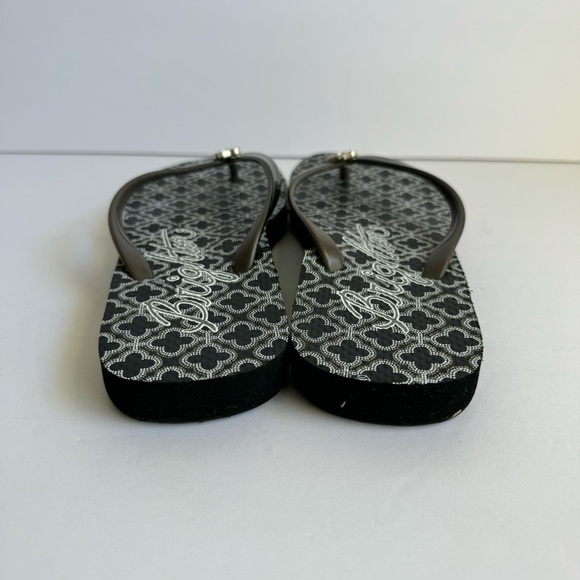 Brighton Flip Flops Thong Sandals Black & White Summer Shoes EUC Womens 8 - Picture 6 of 9